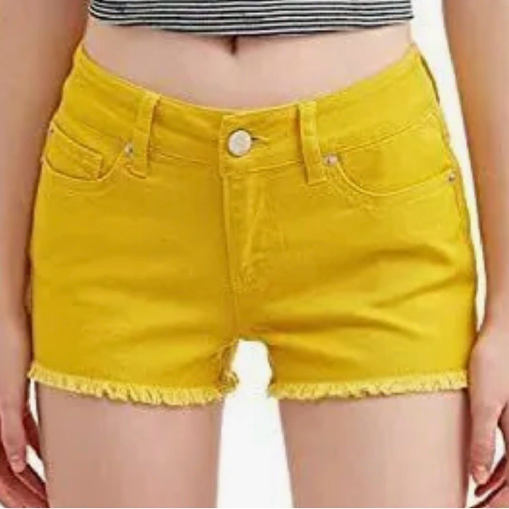 Yellow Denim Women's Shorts